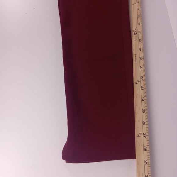 Figs Yola Skinny Scrub Pants Womens Size XS Burgundy Medical Drawstring Pockets - Picture 7 of 8